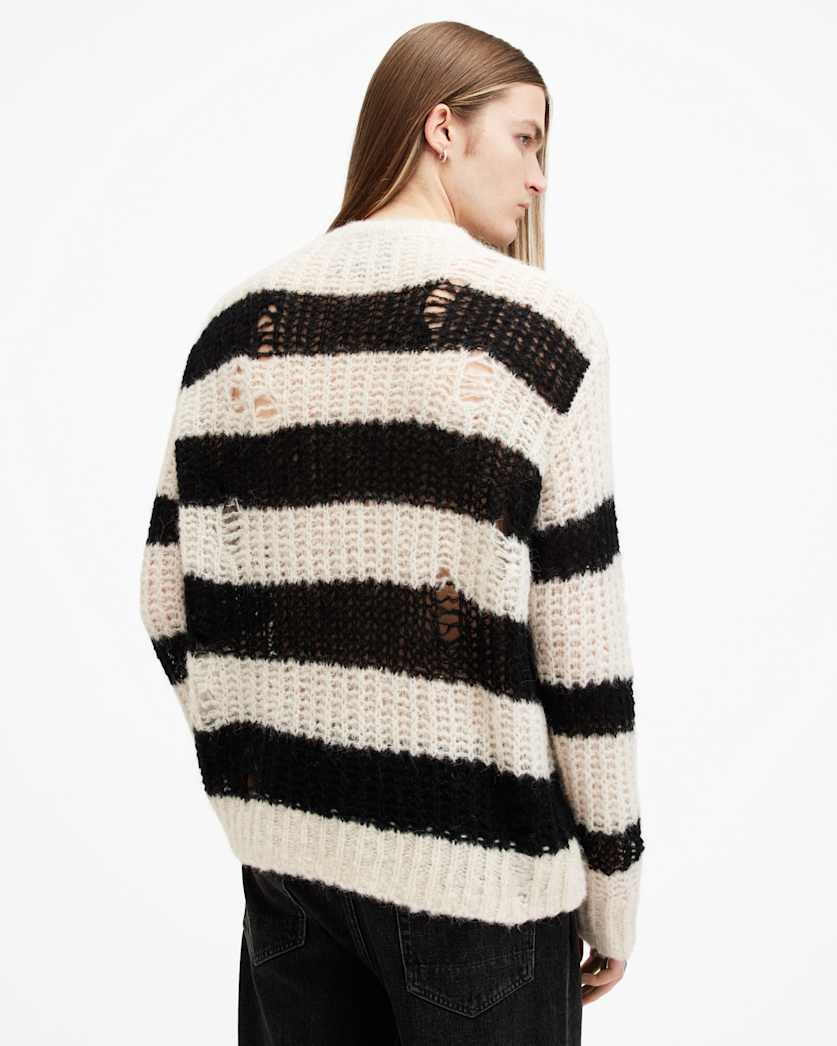 Pip Striped Oversized Jumper ECRU WHITE | ALLSAINTS